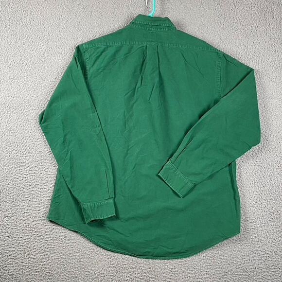 VTG Ralph Lauren Custom Fit Button Down Shirt Men's XL Cotton Green Causal Work - Picture 7 of 7